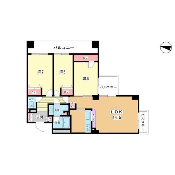 豊中市新千里南町マンション 間取り図画像