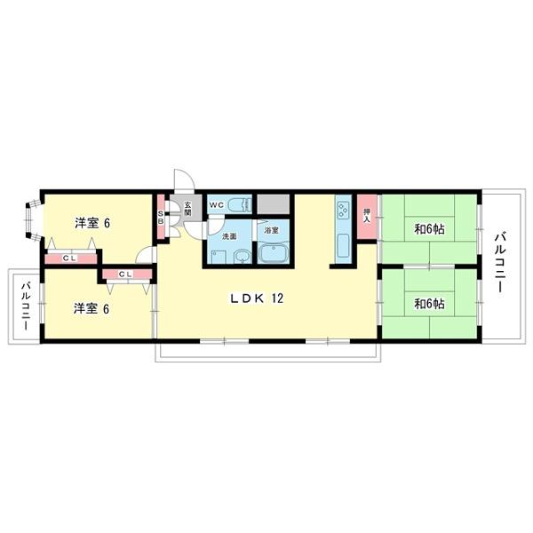 豊中市曽根西町マンション 間取り図画像