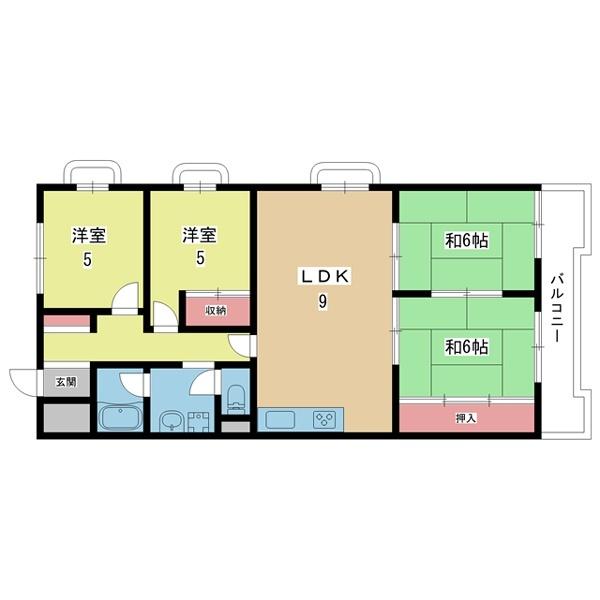 豊中市曽根東町マンション 間取り図画像