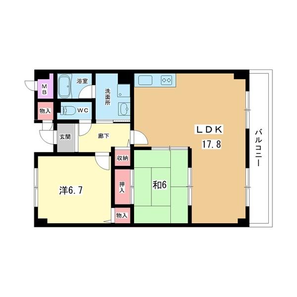 豊中市西緑丘マンション 間取り図画像