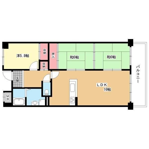 豊中市東豊中町マンション 間取り図画像
