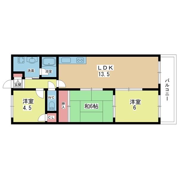 豊中市東豊中町マンション 間取り図画像