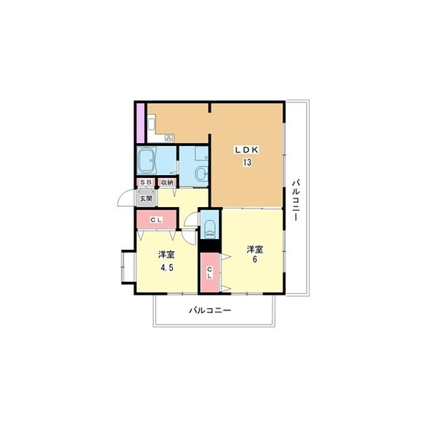 豊中市服部西町マンション 間取り図画像