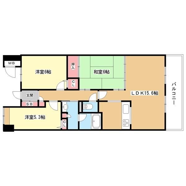 豊中市北緑丘マンション 間取り図画像