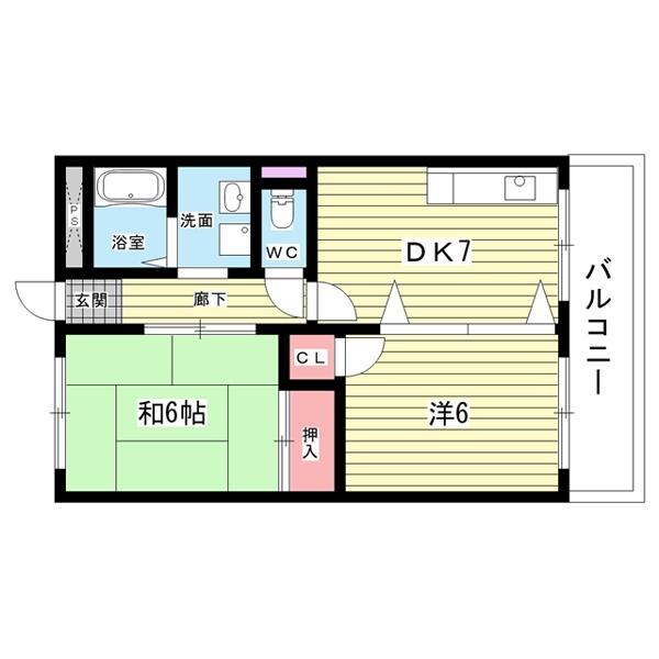 豊中市岡上の町マンション 間取り図画像