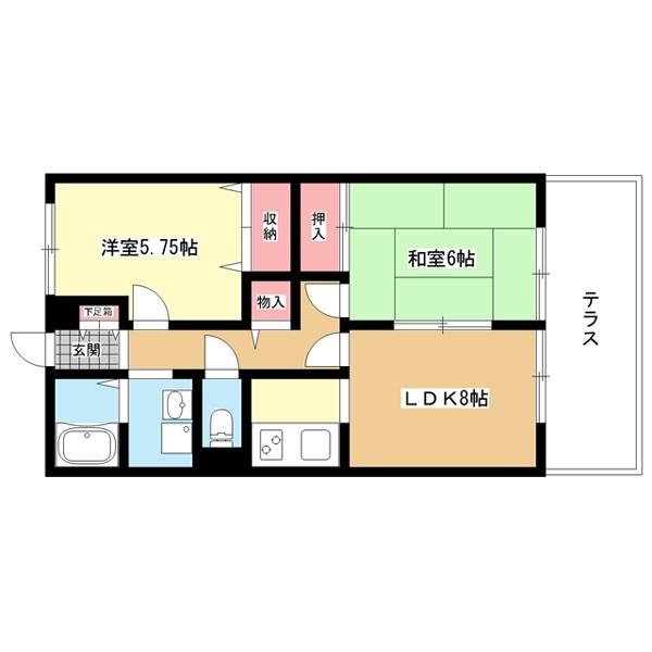 豊中市上野西アパート 間取り図画像