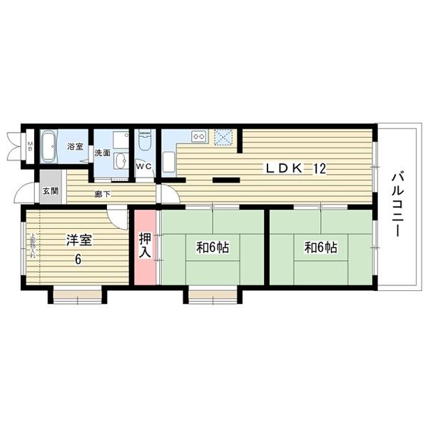 豊中市宮山町マンション 間取り図画像