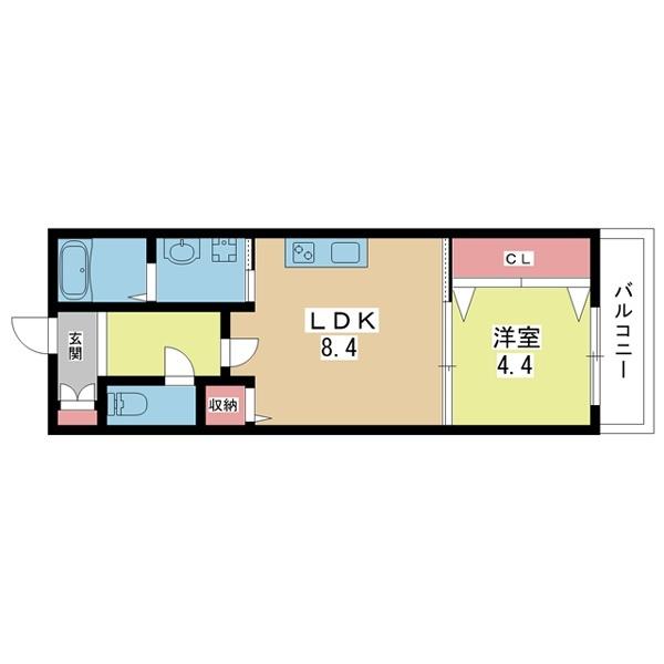 豊中市宝山町アパート 間取り図画像