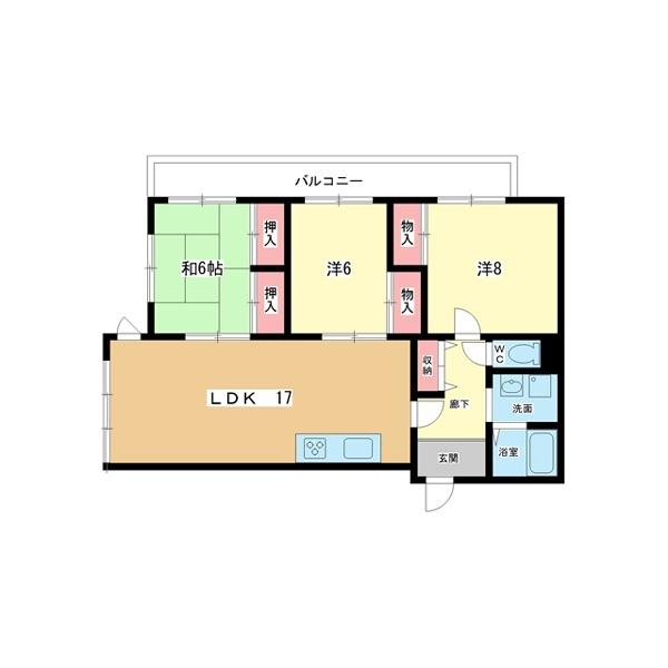 豊中市長興寺南マンション 間取り図画像