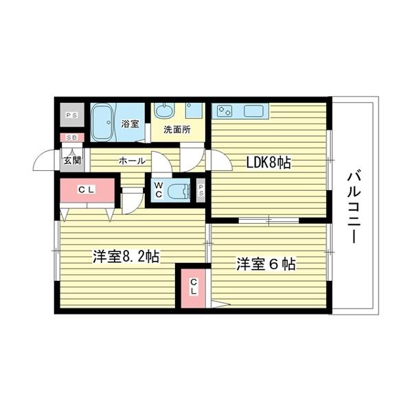 豊中市中桜塚マンション 間取り図画像
