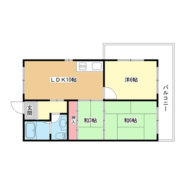 豊中市上野西マンション 間取り図画像