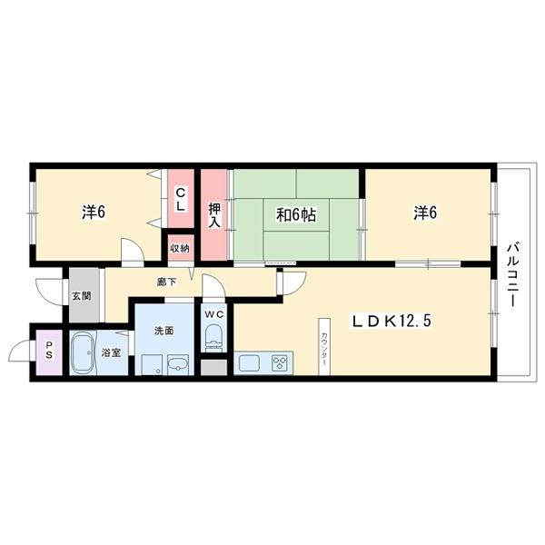 豊中市東泉丘マンション 間取り図画像