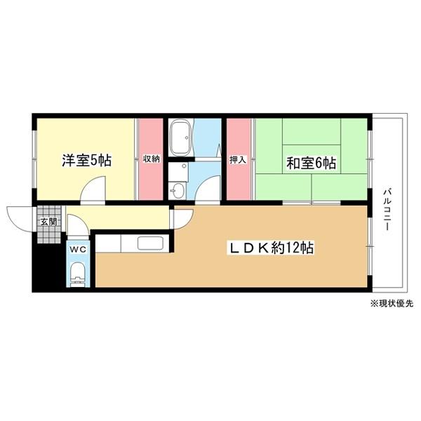 豊中市浜マンション 間取り図画像