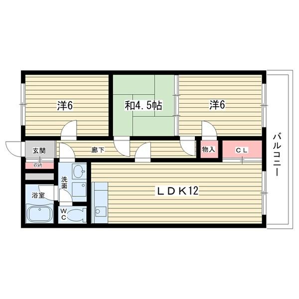 豊中市上野東マンション 間取り図画像
