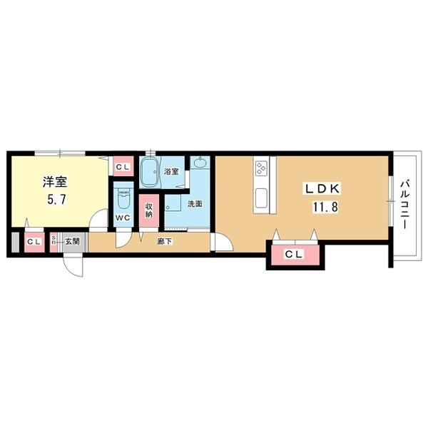 豊中市上新田アパート 間取り図画像
