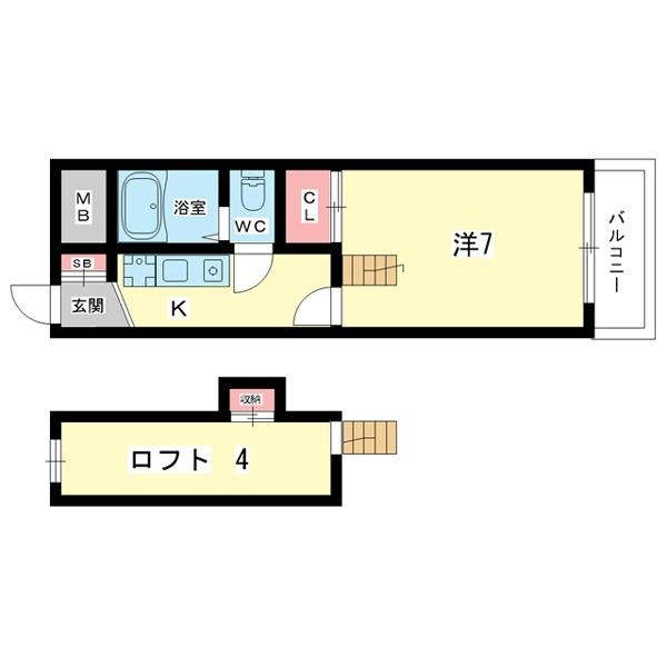 豊中市長興寺南アパート 間取り図画像