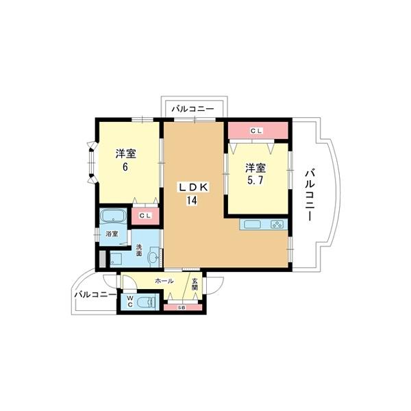 豊中市曽根東町マンション 間取り図画像