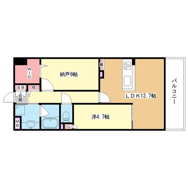 豊中市本町マンション 間取り図画像