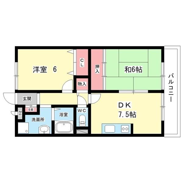 豊中市岡町北マンション 間取り図画像