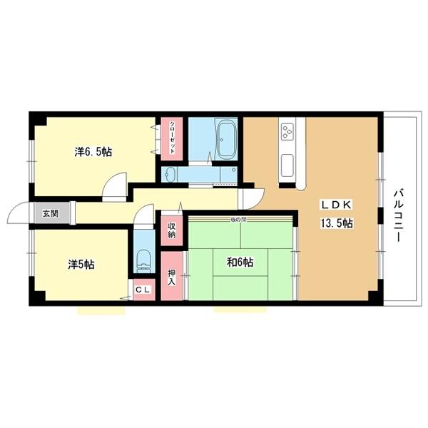 豊中市野田町マンション 間取り図画像