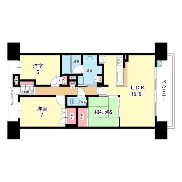 豊中市上新田マンション 間取り図画像