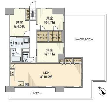 豊中市豊南町東マンション 間取り図画像