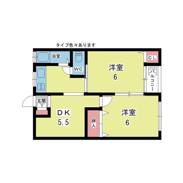 豊中市浜マンション 間取り図画像