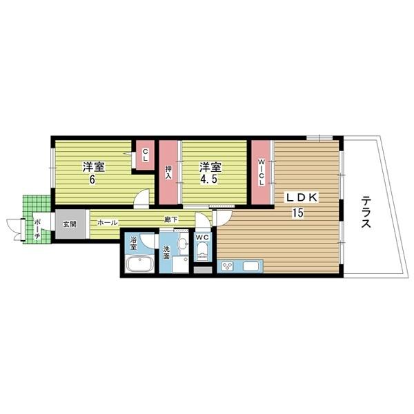 豊中市千里園マンション 間取り図画像