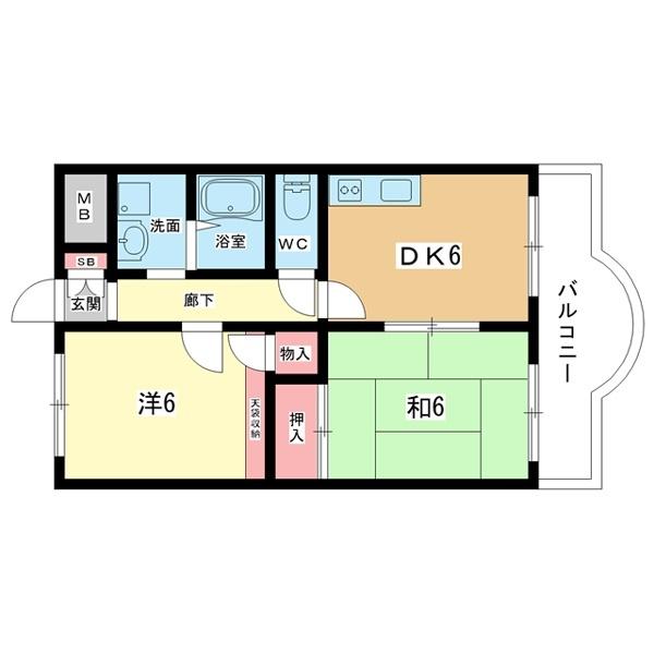 豊中市利倉西マンション 間取り図画像