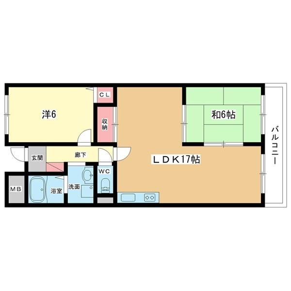 豊中市桜の町マンション 間取り図画像