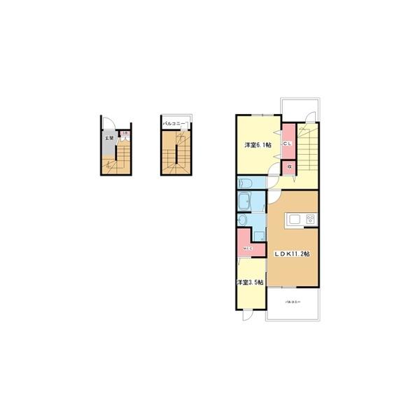 豊中市大島町アパート 間取り図画像