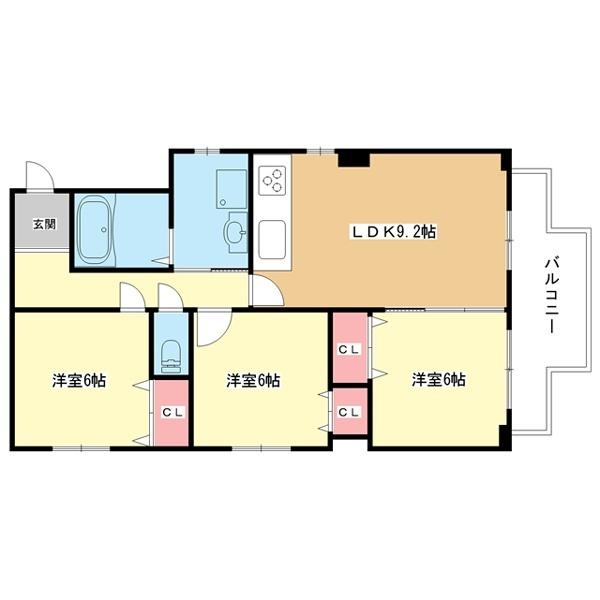 豊中市野田町マンション 間取り図画像