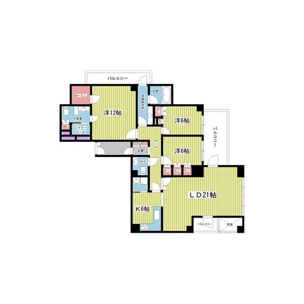 豊中市緑丘マンション 間取り図画像