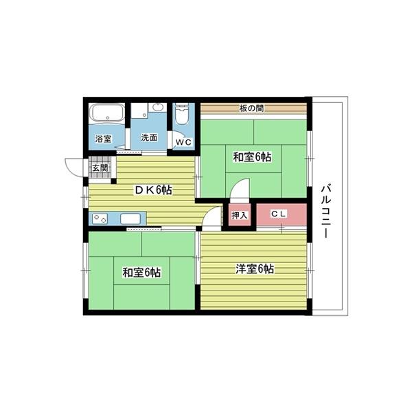 豊中市刀根山アパート 間取り図画像