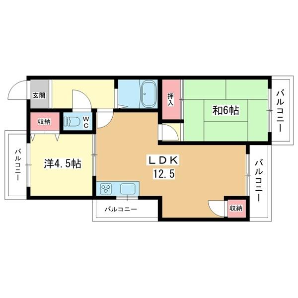 豊中市長興寺南マンション 間取り図画像
