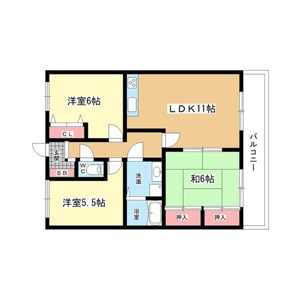 豊中市南桜塚マンション 間取り図画像