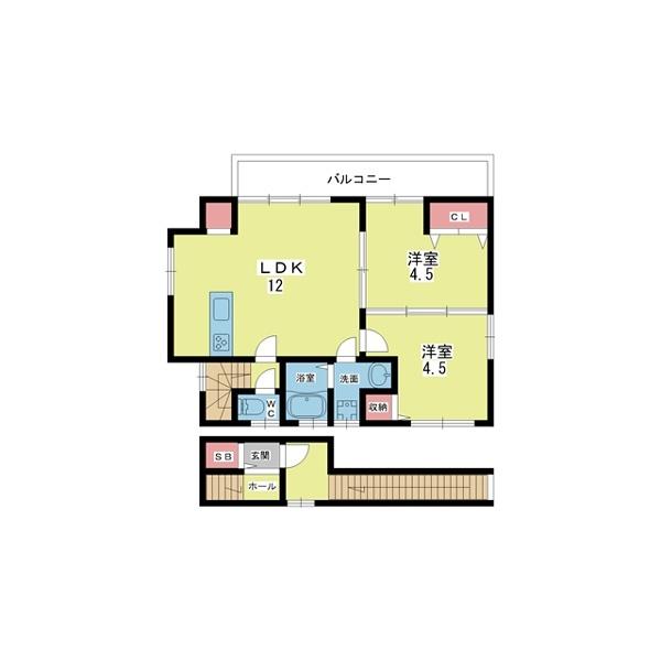 豊中市旭丘アパート 間取り図画像