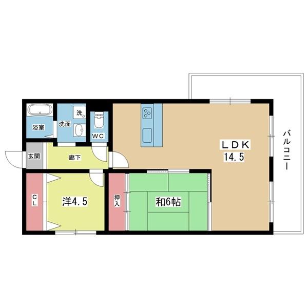 豊中市曽根南町マンション 間取り図画像