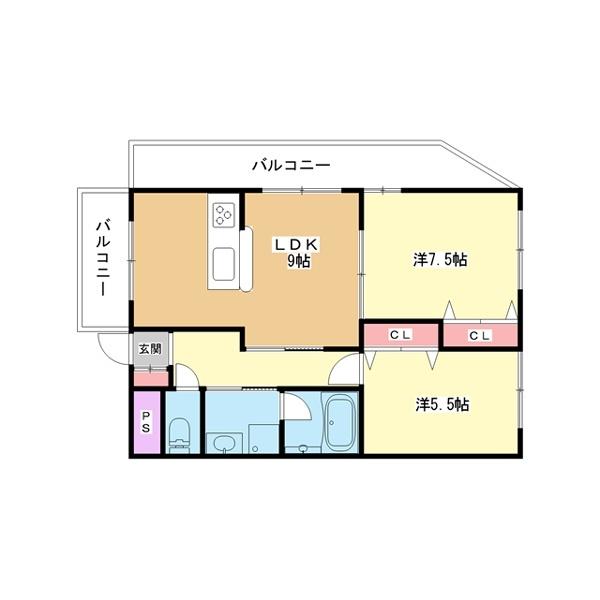 豊中市本町マンション 間取り図画像