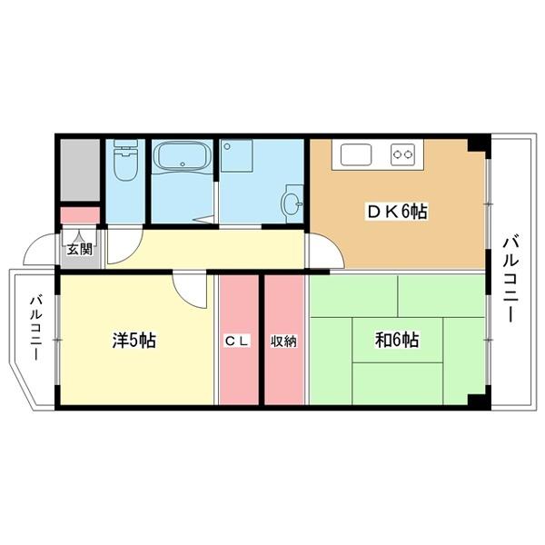 豊中市北桜塚マンション 間取り図画像
