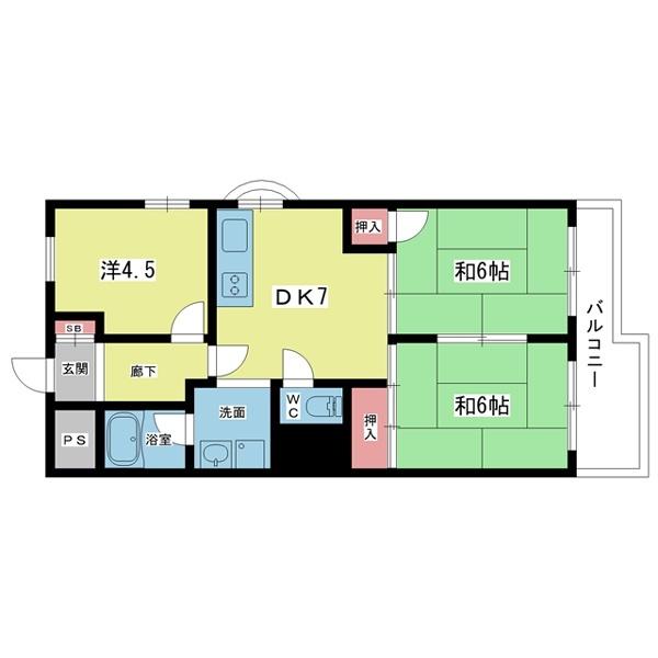 豊中市箕輪マンション 間取り図画像