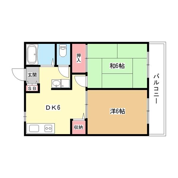 豊中市西泉丘アパート 間取り図画像
