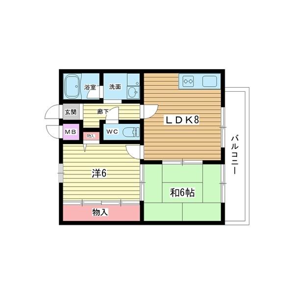 豊中市熊野町マンション 間取り図画像