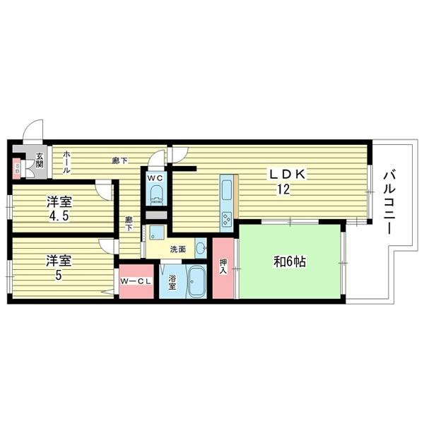 豊中市旭丘マンション 間取り図画像