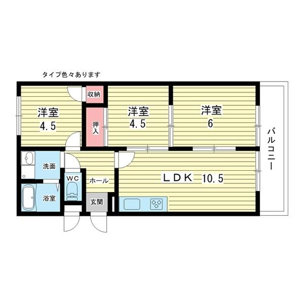 豊中市刀根山マンション 間取り図画像