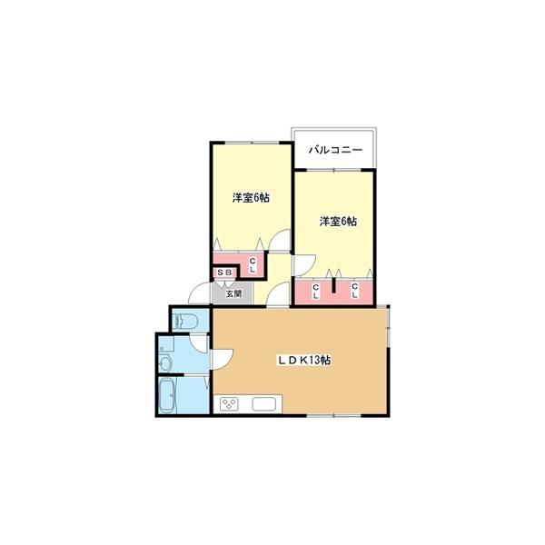 豊中市北条町マンション 間取り図画像