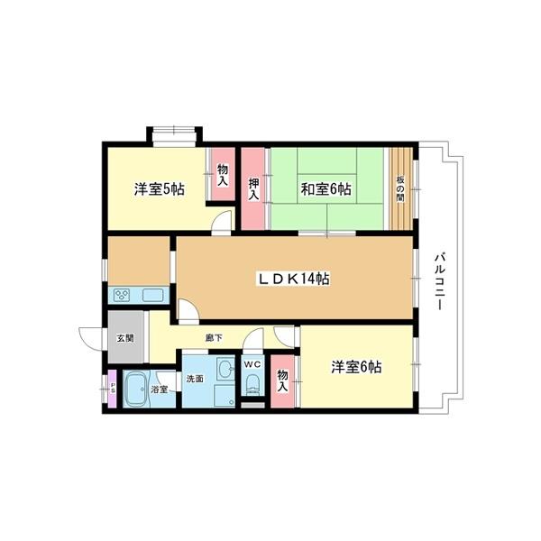 豊中市新千里東町マンション 間取り図画像