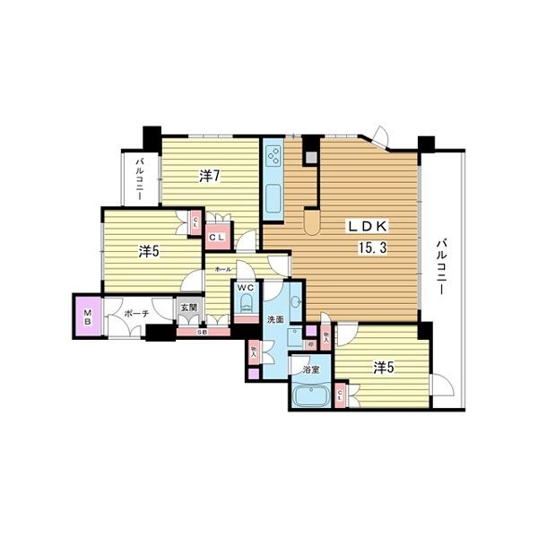 豊中市少路マンション 間取り図画像