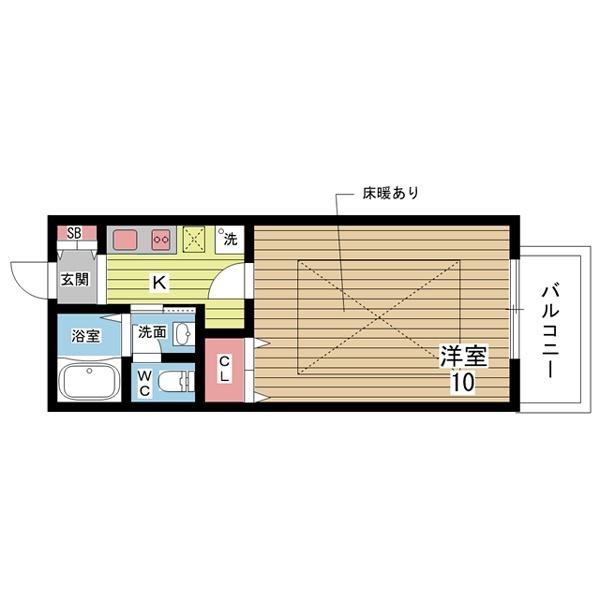 豊中市立花町アパート 間取り図画像