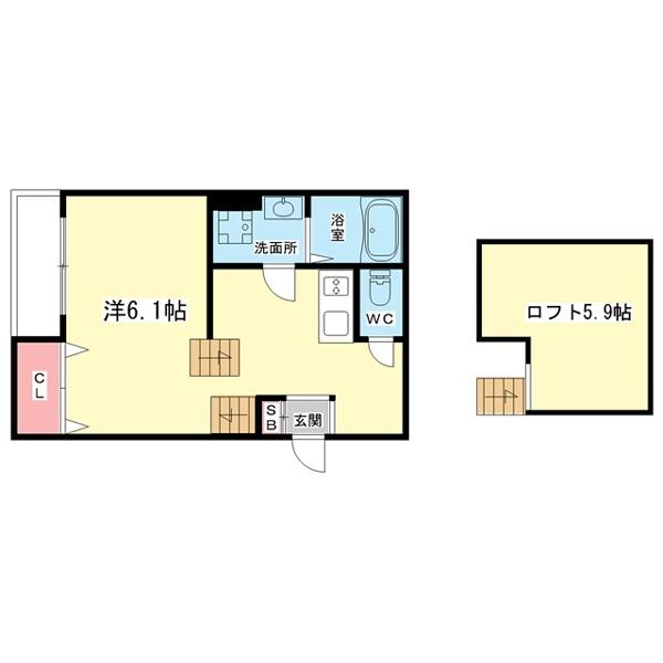 豊中市岡町北アパート 間取り図画像